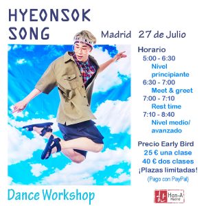 Workshop de Hyeonsok Song en Madrid el 27 de julio