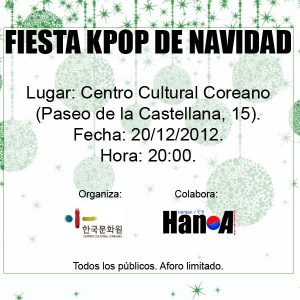 Fiesta Kpop Navideña en el Centro Cultural Coreano